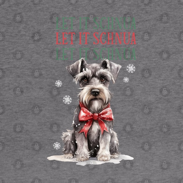 Christmas Schnauzer Pun by Chromatic Fusion Studio